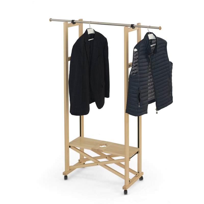 Rosemont Solid Wood Freestanding Coat Rack, Natural