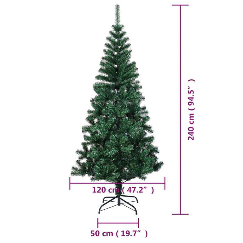 Artificial Christmas Tree, 240cm H x 120cm D