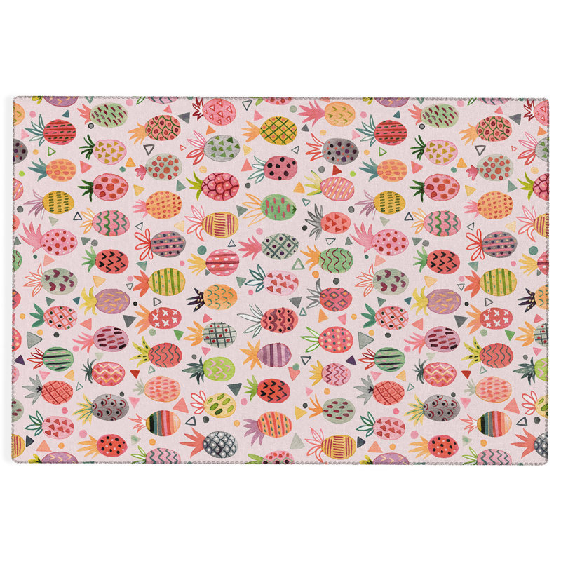 Tapis d'extérieur rectangulaire en polyester / chenille tissé à plat à la machine Alamin, Rectangle 8 pi x 10 pi