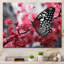 Claymoore, rose, papillon noir, refuge sur toile-1225050919-1225050912