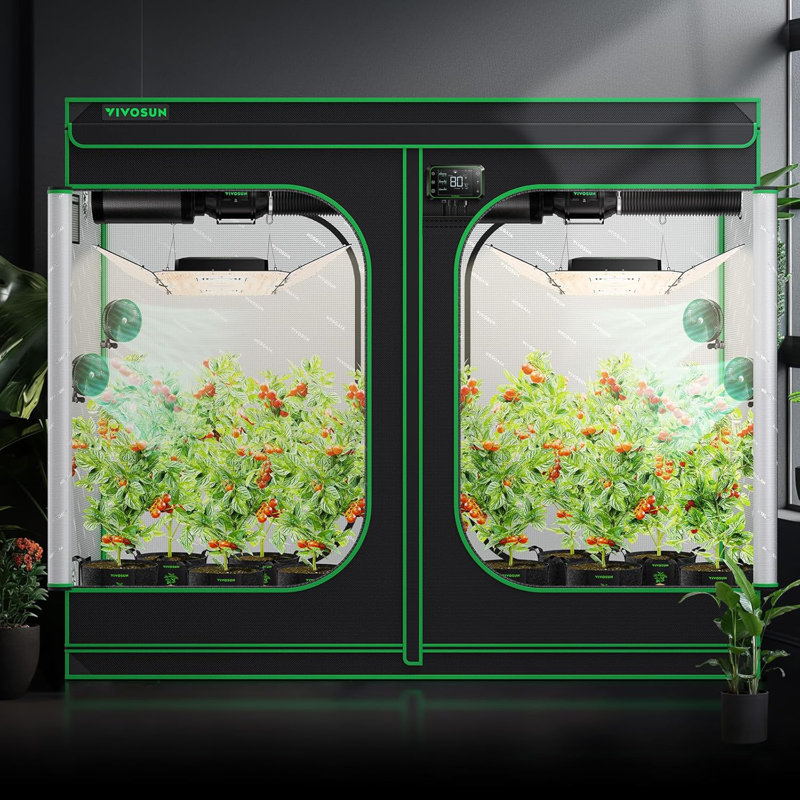 VIVOSUN 4 ft. x 8 ft. Green Hydroponic Grow Tent with Mylar Walls