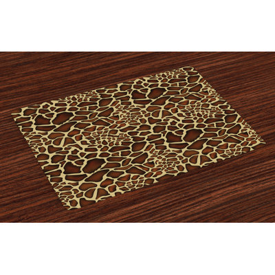 Pindall Zambia Giraffe Skin Pattern Placemat
