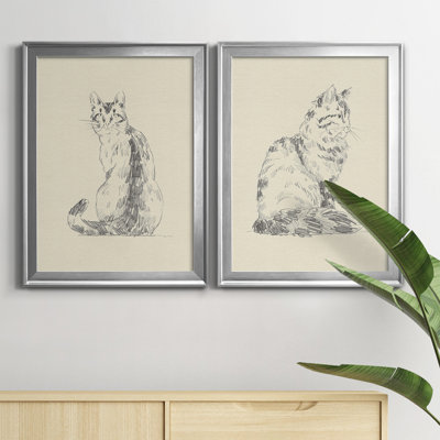 «House Cat V», reproduction encadrée de qualité supérieure - prête à être accrochée