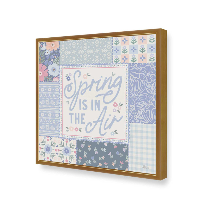 «Blooming Spring II» par Laura Marshall, reproduction d'art, H 36 po x l 36 po, Doré