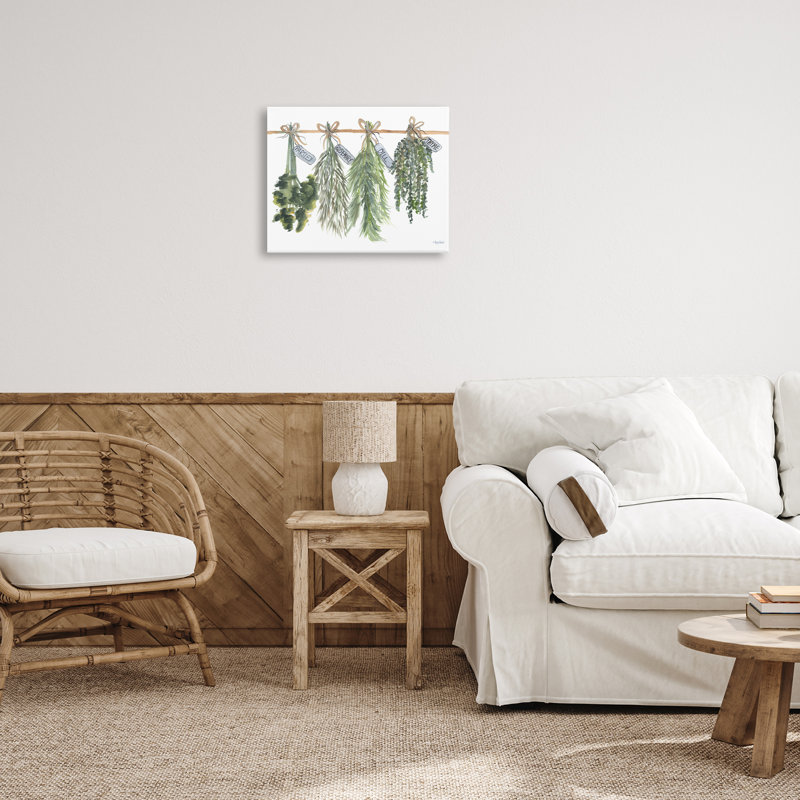 «Hanging Kitchen Herbs», art mural sur toile par Roy Ebert, H 16 po x l 20 po