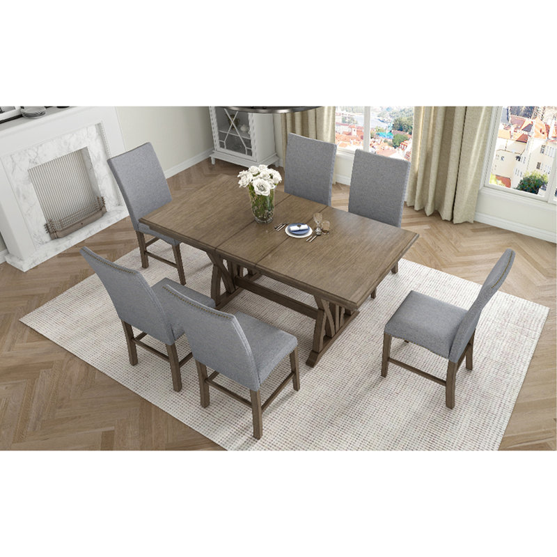 Ensemble de table de salle à manger 7 pièces Mid-Century