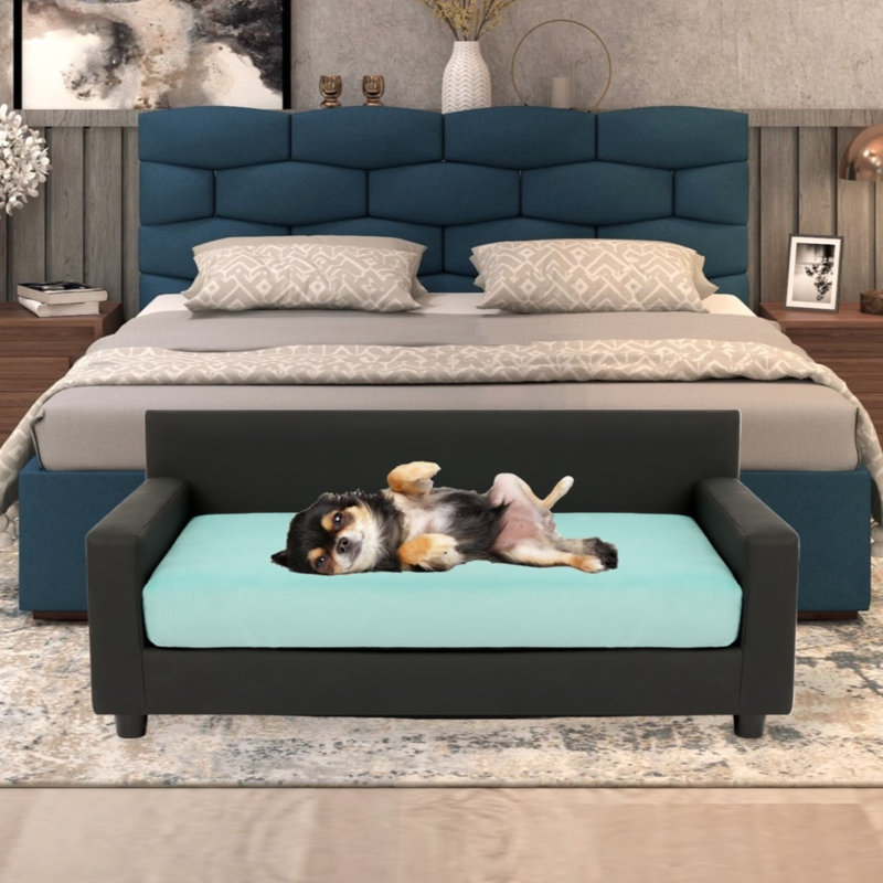 Canapé-lit orthopédique pour chien Dream Haven - rose, Moyen (H 16 po x l 32 po x P 22 po), Rose