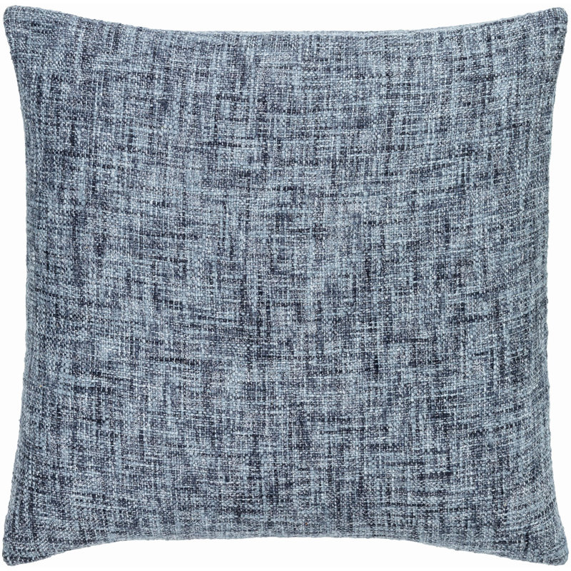 Housse de coussin Earleton, H 18 po x l 18 po, Housse de coussin seulement - sans coussin, Bleu / gris