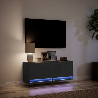 Vidaxl TV Wall Cabinet with LED Lighting 31 x 38cm