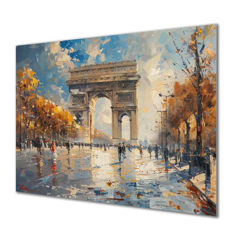 «Autumn Arc De Triomphe In Paris - City Paris», art mural, Sans cadre, H 30 po x l 40 po