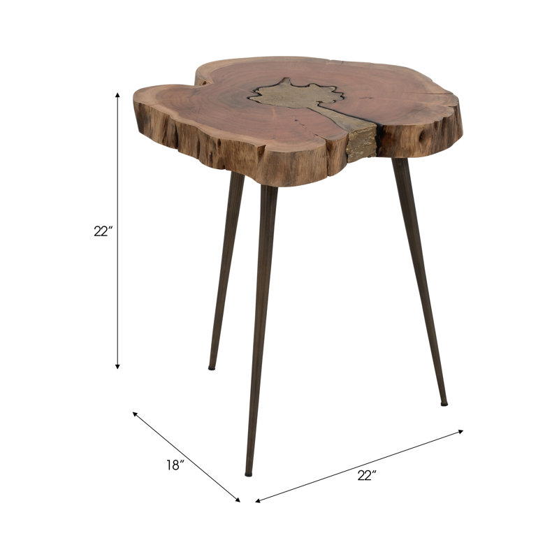 Noelton Style 22'' tall Solid Wood End Table