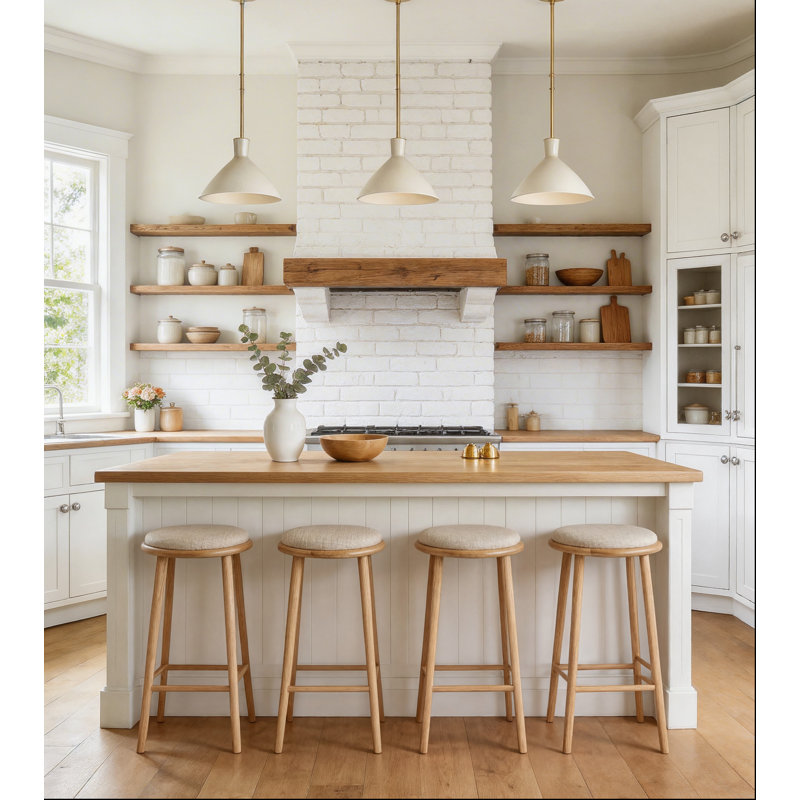 Tabouret de comptoir en chêne Payton, chêne
