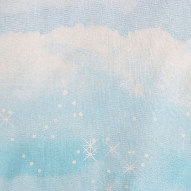 Ombre Rainbow Clouds Reversible Duvet Cover Set with Pillowcases Pastel, Double