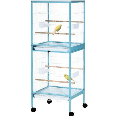 Cage à oiseaux spacieuse et polyvalente pour petits oiseaux avec plusieurs portes et un entretien facile