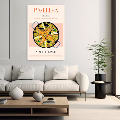 Delicious Spanish Paella Retro Traditional Vintage Wall Art