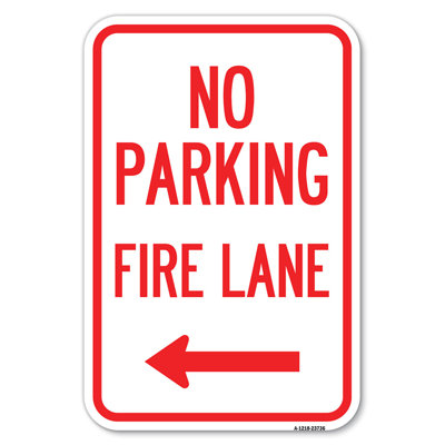 No Parking Fire Lane (With Left Arrow)/23736