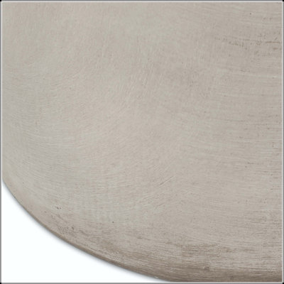 Outdoor Lightweight Concrete Cylindrical Side Table – Light Grey – No Assembly