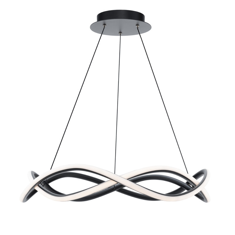 Black Aluminum LED Chandelier with Silicon Diffusers