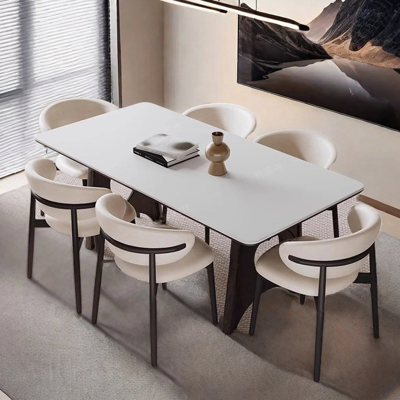 Simple and modern dining table, 29.53 x 70.87"L x 35.43"W