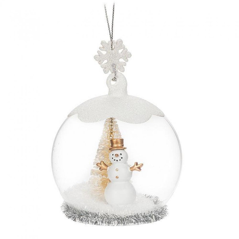 Ornement boule de neige en forme de boule à neige bonhomme de neige
