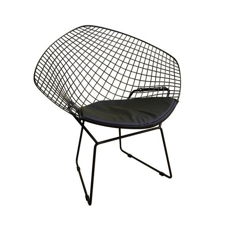 Onion Creek Faux Leather Accent Chair, Black 