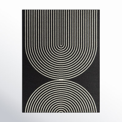Sophia Black Indoor/Outdoor Rug