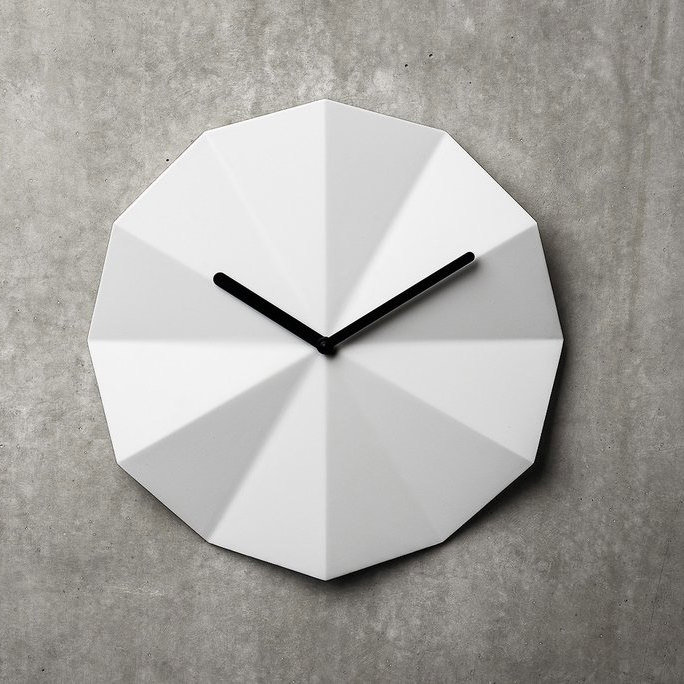 Alexan Wood Wall Clock, White