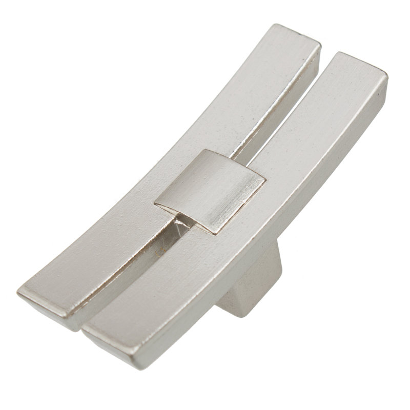 Poignée barre 1 7/8 po de longueur, Nickel satiné