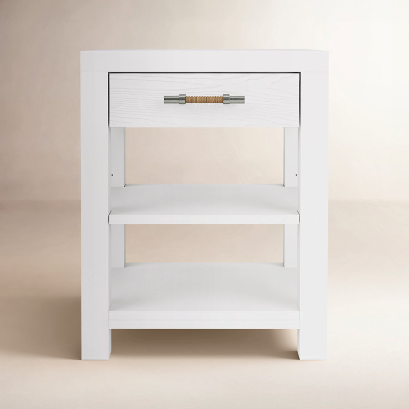 Lana 20'' W Solid Wood Nightstand, White