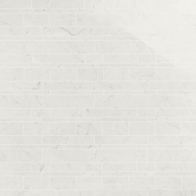 Saroshi 11.41 in. x 11.69 in. Polished Porcelain Marble Look Floor and Wall Mosaic Tile
