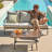 Nakishia 3-Person Steel Patio Sofa
