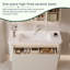 Meuble-lavabo mural en bois d'hévéa crème avec miroir intelligent-1990451110