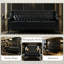 78.75" Tufted Faux Leather 3-Seater Sofa PU Chesfield Sofa-990511214