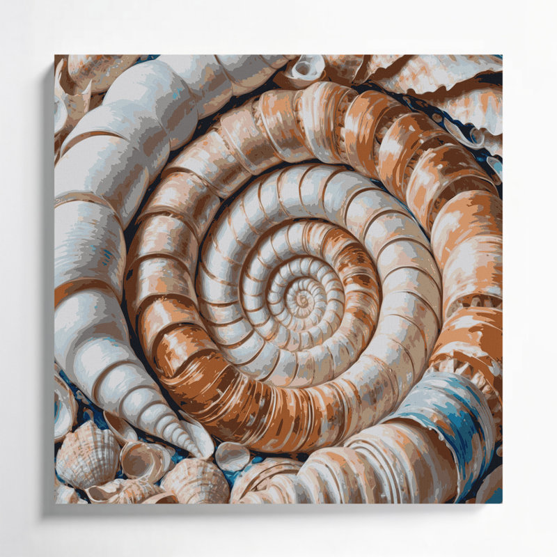 «Hawaiian Shell Cluster», art mural sur toile grise, H 32 po x l 32 po