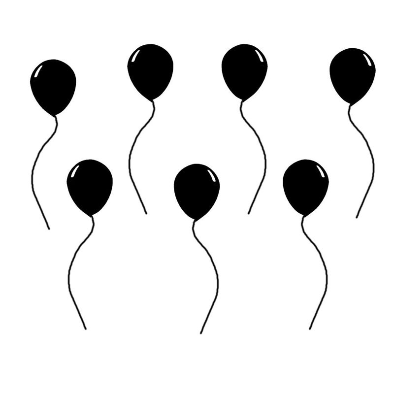 Décalcomanie murale en vinyle ballon Hunsicker, Noir