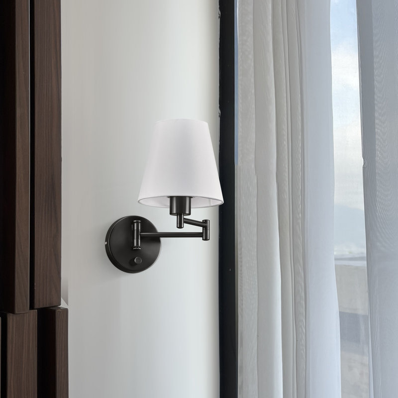 Swing Arm Sconce, Matte Black