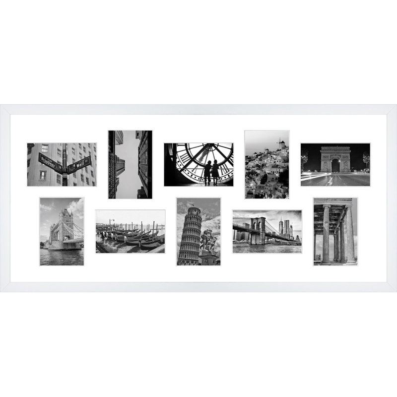 Labus Wood Picture Frame with Mat, White