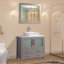 Ensemble de meuble-lavabo simple avec miroir -27042726-116868047