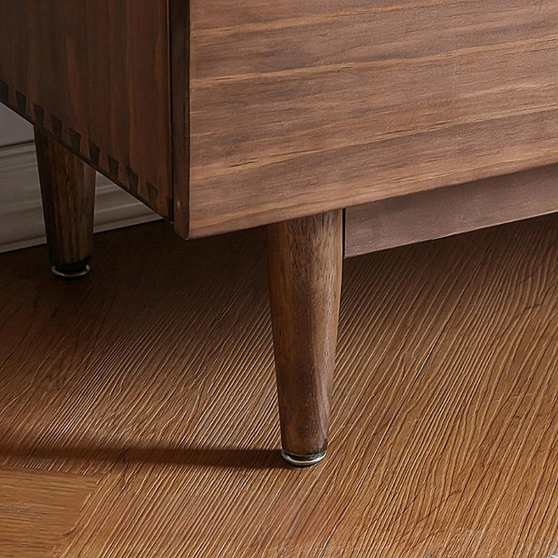 Meuble télé moderne en bois massif brun, H 21,26 po x L 78,74 po x l 17,32 po