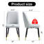 De 4 élégantes chaises de salle à manger, revêtement en cuir de polyuréthane gris-jaune, pieds en métal, coussin de siège épais pour une assise gracieuse dans la cuisine, la chambre à coucher, le bureau, le cuir orange et gris foncé contemporain, confortable et robuste-1527433906-1527433905-1527433907