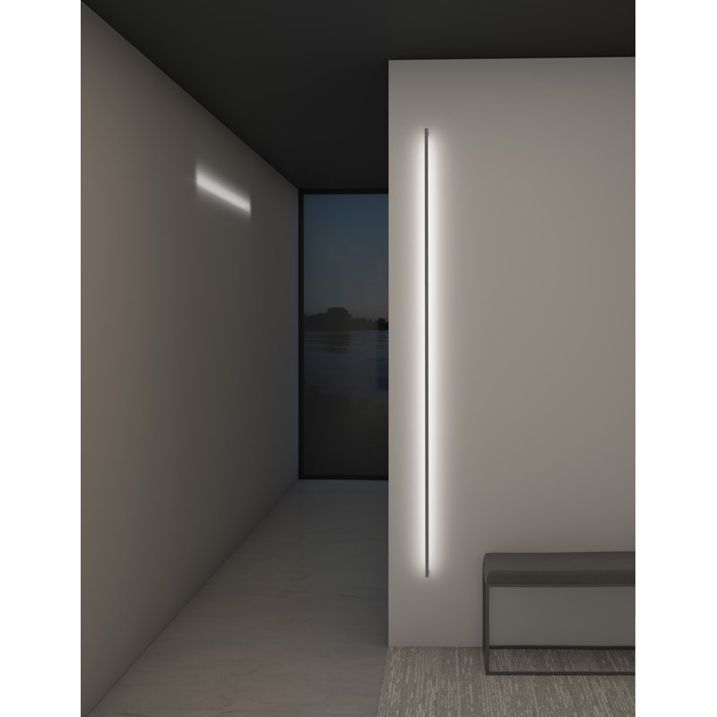 Thin-Line Dimmable LED Bath Bar, Satin Black