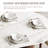 71'' Modern Dining Table, Oval Dining Table with Sintered Stone Tabletop and Double Pedestals-369295708