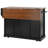 58" Farmhouse Rolling Kitchen Island with Drop Leaf and Charging Station
