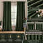 Rideaux en velours vert olive, tissu isolant thermique occultant