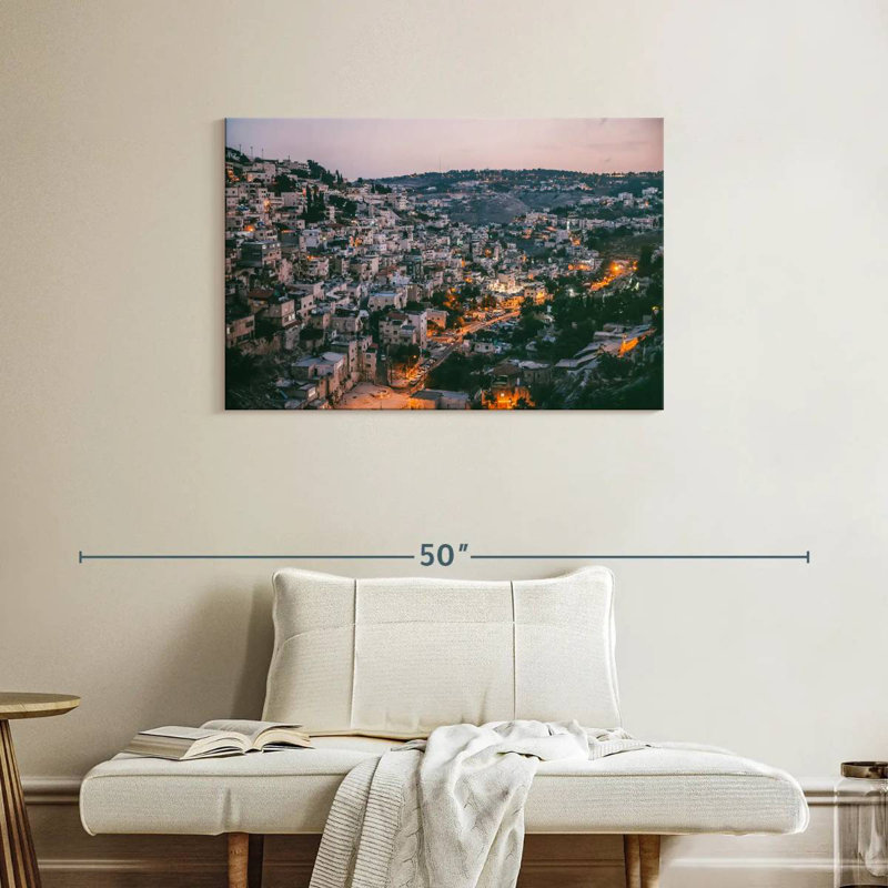 Kavia Jerusalem At Night, 24" H x 36" W