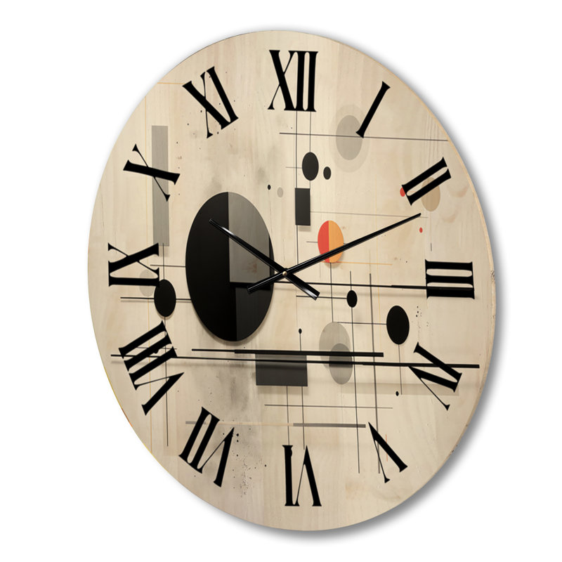 Horloge murale en bois massif Parin, Grand
