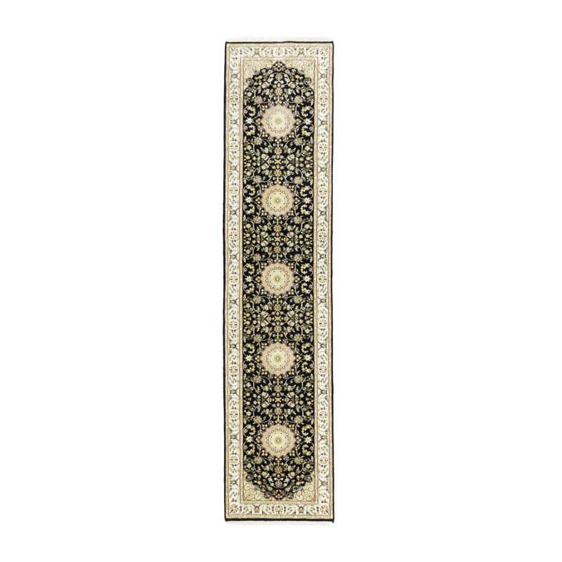 Tapis de couloir oriental bleu Indo Nain Marckson 3X12