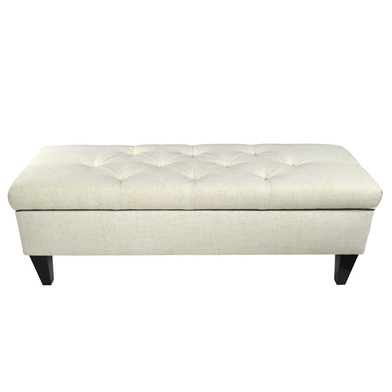 Banc de rangement rembourré Juliana, Magnolia