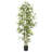 Faux Foliage Bamboo Indoor Outdoor Green Artificial Tree with Realistic Leaves and Black Plastic Pot