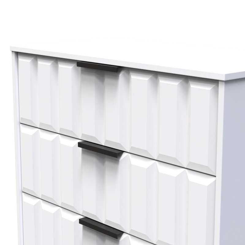 New York 3 Drawer Deep Chest (Ready Assembled), White